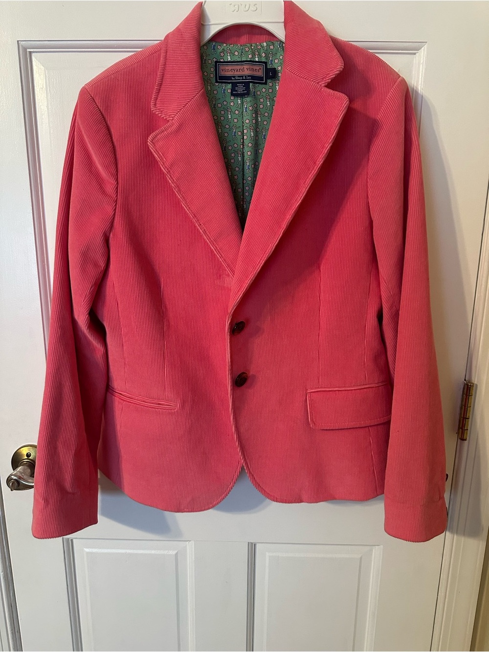 Vineyard Vines Coral Pink Corduroy Blazer
